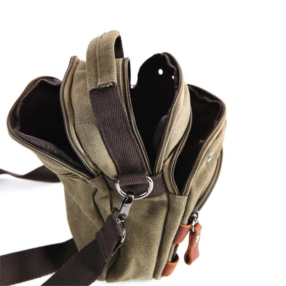 Ççs  London 31471 Kanvas Omuz Askılı Mini Postacı Çanta Yeşil