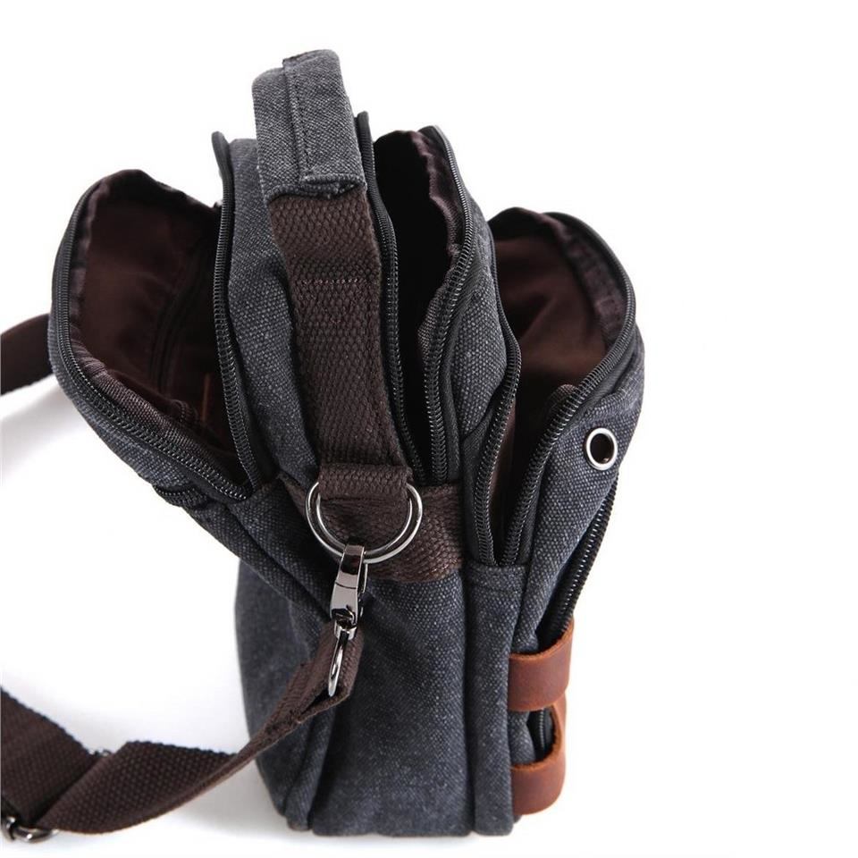 Ççs  London 31471 Kanvas Omuz Askılı Mini Postacı Çanta Siyah