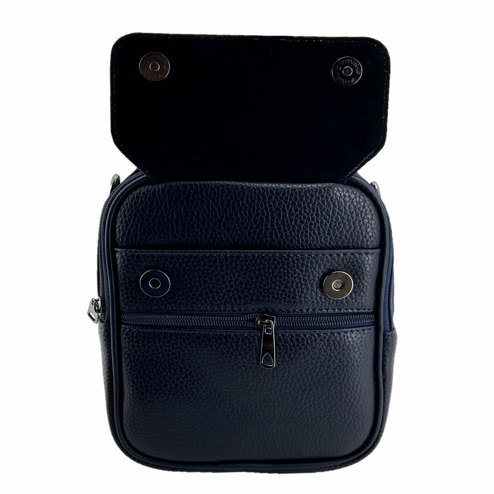 Ççs  London 31496 Vegan Deri El Çantasi Lacivert