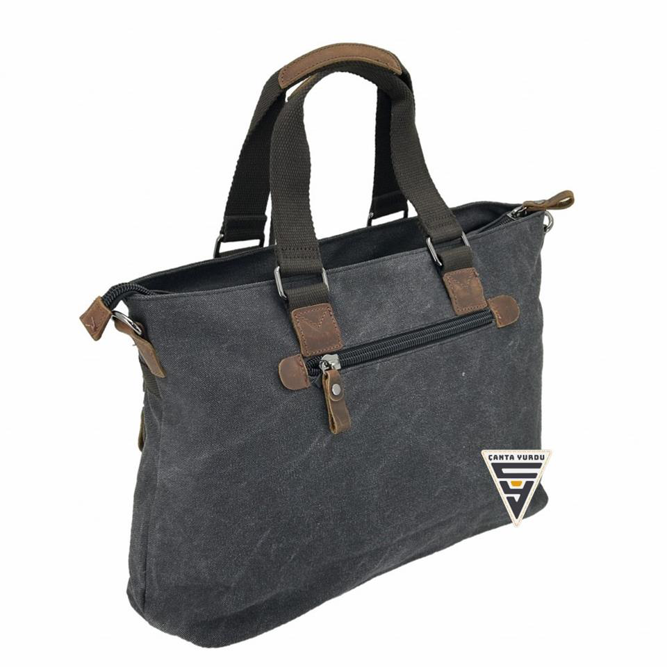 Ççs  London 31490 Kanvas Omuz Askılı  Evrak Çantası Siyah