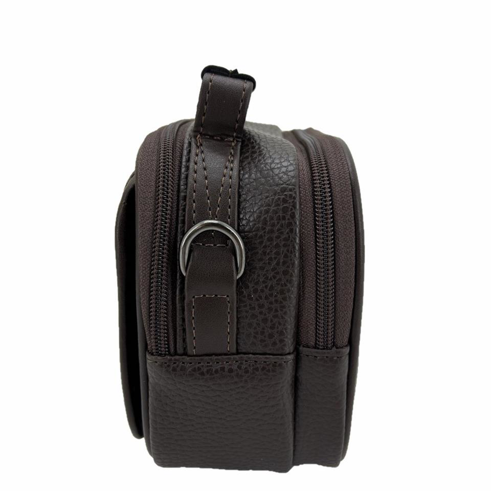 Ççs  London 31501 Vegan Deri Omuz Askılı El Çantası Kahve