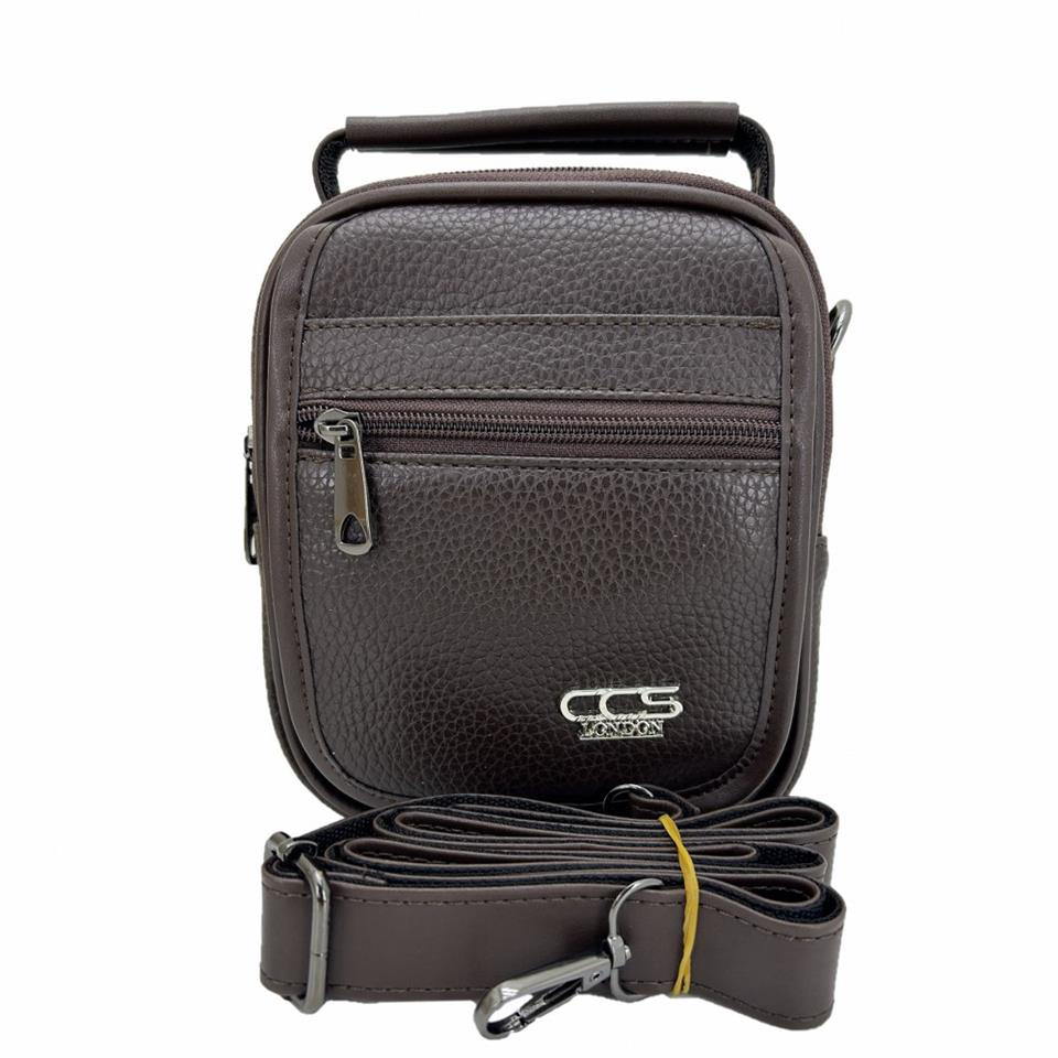 Ççs  London 31500 Vegan Deri Omuz Askılı El Çantası Kahve