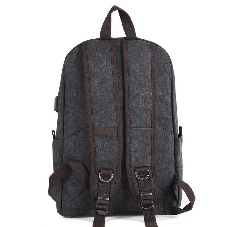 Ççs  London 51568 Kanvas Usb Usb Çıkışlı Sırt Çantası Siyah