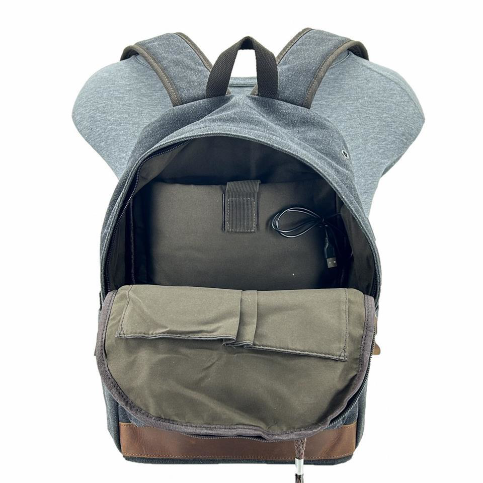 Ççs  London 51568 Kanvas Usb Usb Çıkışlı Sırt Çantası Siyah