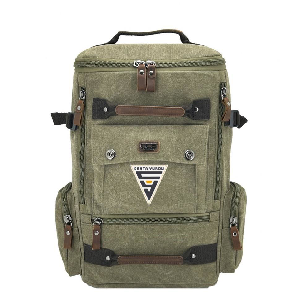 Ççs  London 51564 Xl Kanvas Sırt Çantası Haki