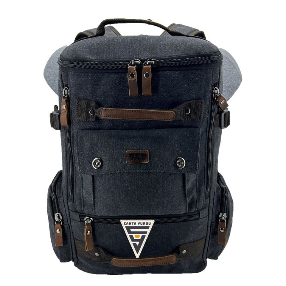 Çanta Yurdu Ççs London 51564 Kanvas Seyahat Sırt Çantası Siyah