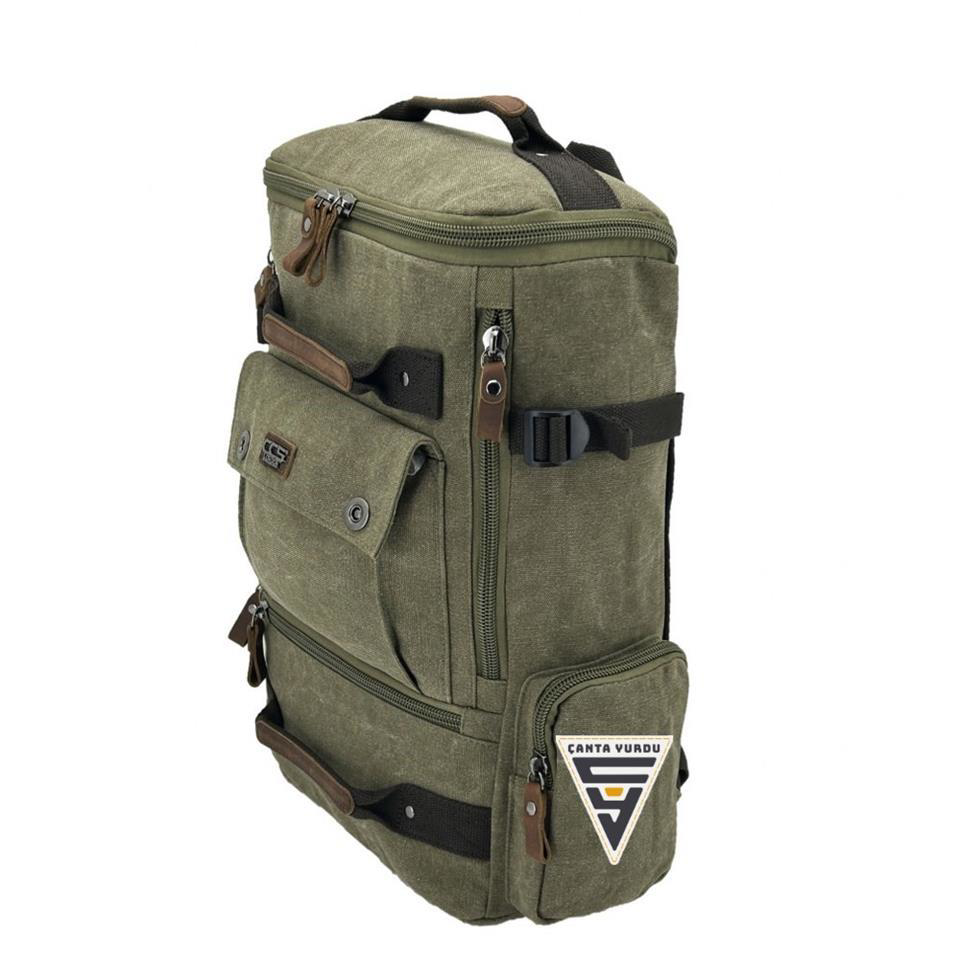 Ççs  London 51564 Xl Kanvas Sırt Çantası Haki