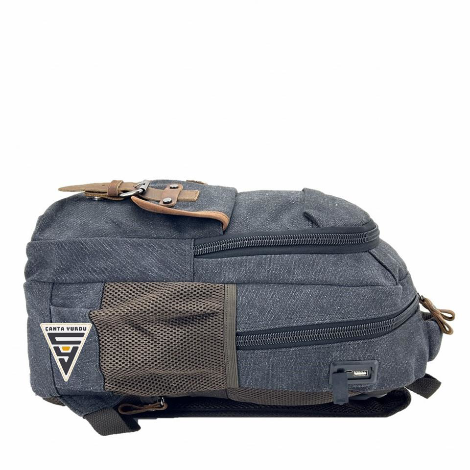 Çanta Yurdu Ççs London 51567 Kanvas Laptop Bölmeli Sırt Çantası Siyah