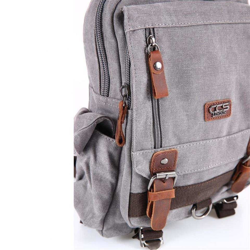 Ççs  London 51563 Kanvas Çapraz Sırt Ve Göğüs Çantası Gri