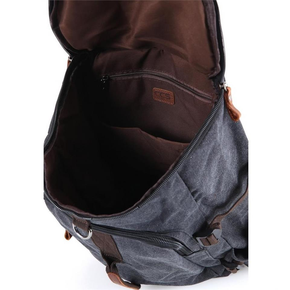 Ççs  London 51566 Kanvas Slindir Sırt Çantası Siyah