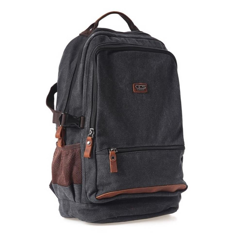 Ççs  London 51573 Laptop Kanvas Sırt Çantası Siyah