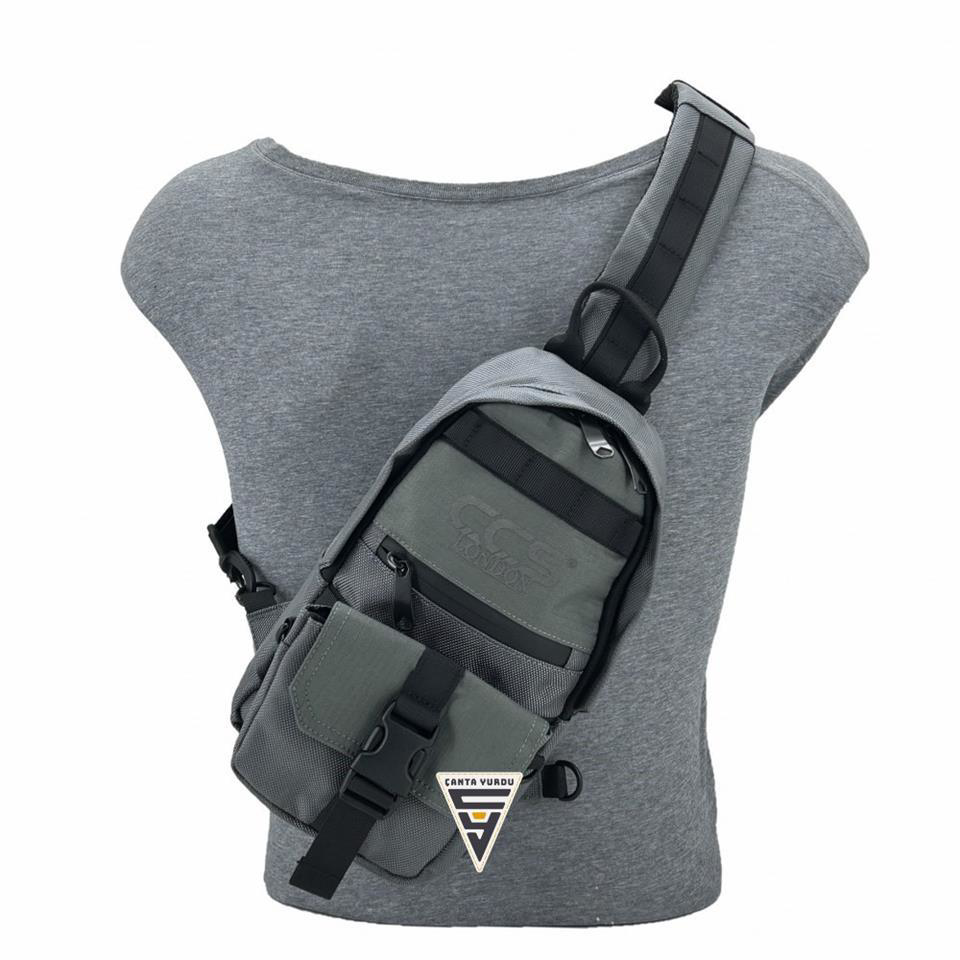 Ççs  London 51606 Çapraz Sırt Ve Göğüs Çantası Gri