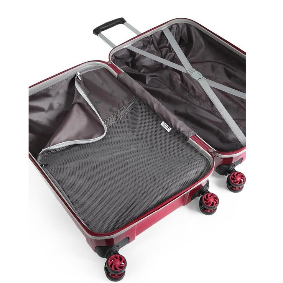 Ççs  London 5226 Küçük Boy Valiz Bordo Beyaz