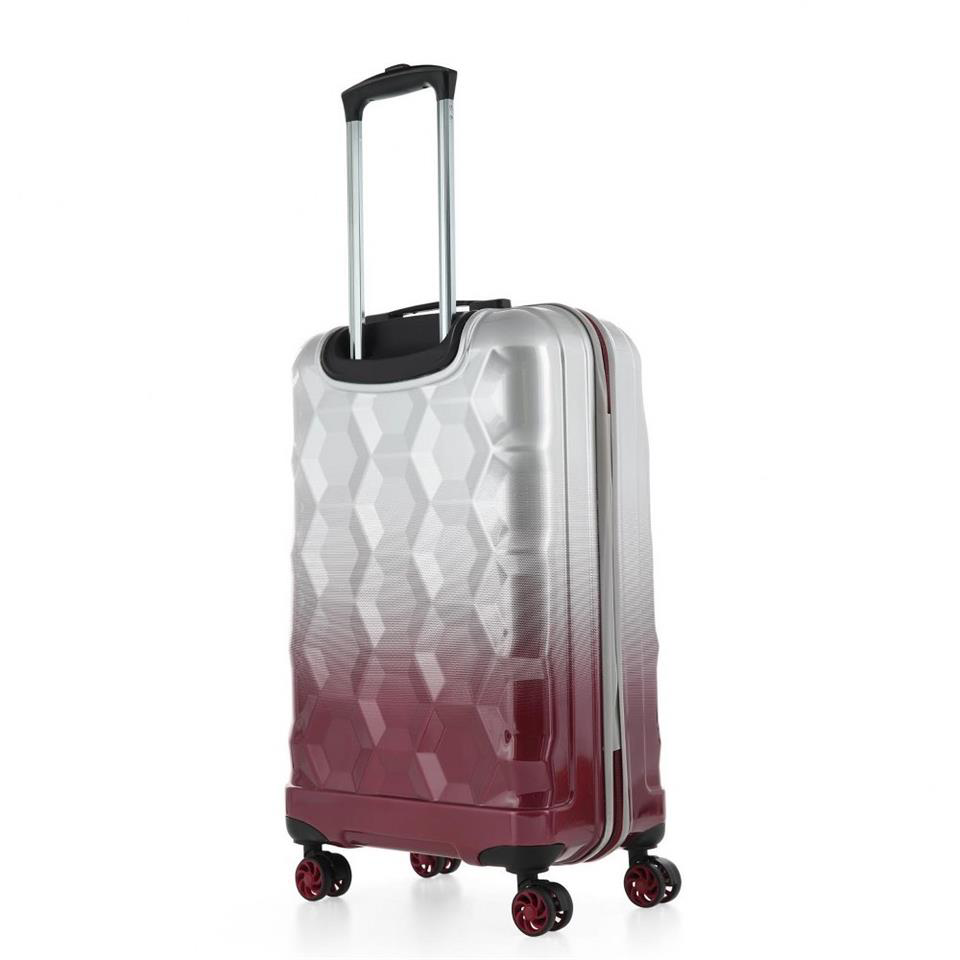 Ççs  London 5226 Orta Boy Valiz Bordo Beyaz