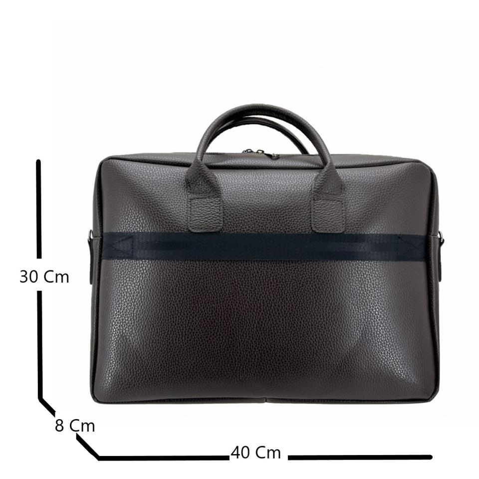 Ççs  London 71450 Vegan Deri Laptop Evrak Çantasi 15 İnç Kahve