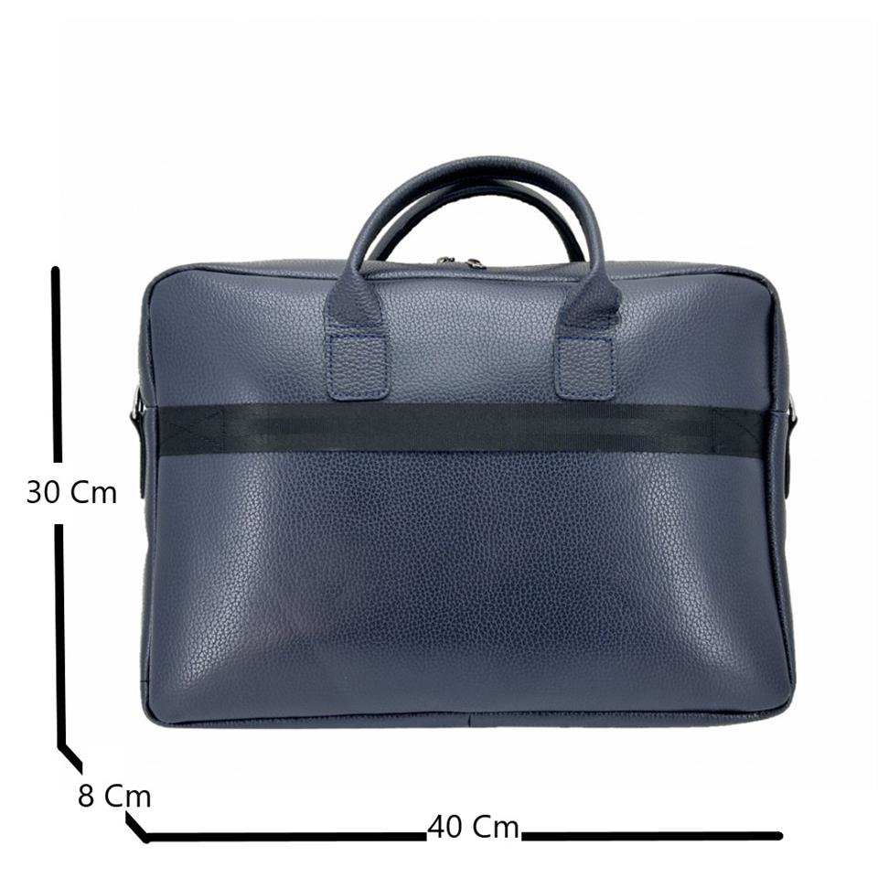 Ççs  London 71450 Vegan Deri Laptop Evrak Çantasi 15 İnç Lacivert