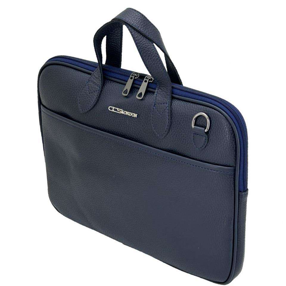 Ççs  London 71454  Vegan Evrak Laptop Çantasi 15 İnç Lacivert