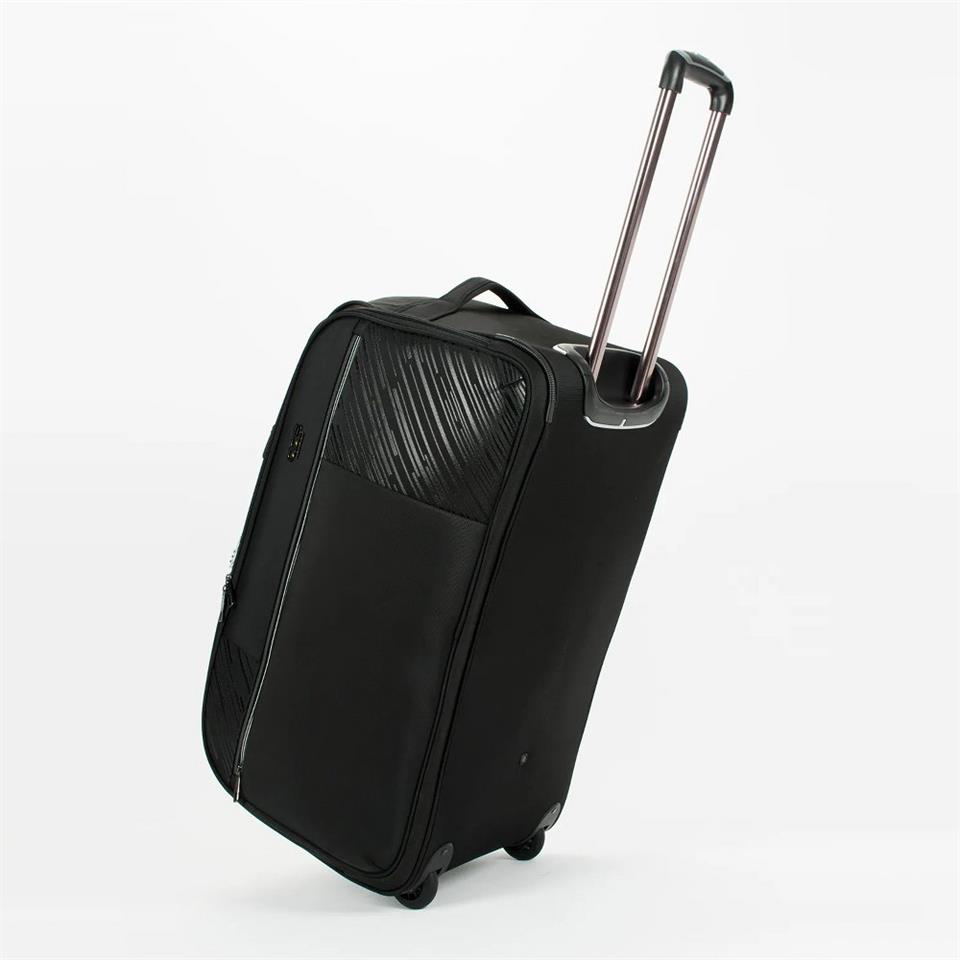 Ççs  London Orta Boy 00676 Kumaş Valiz El Çantasi Siyah