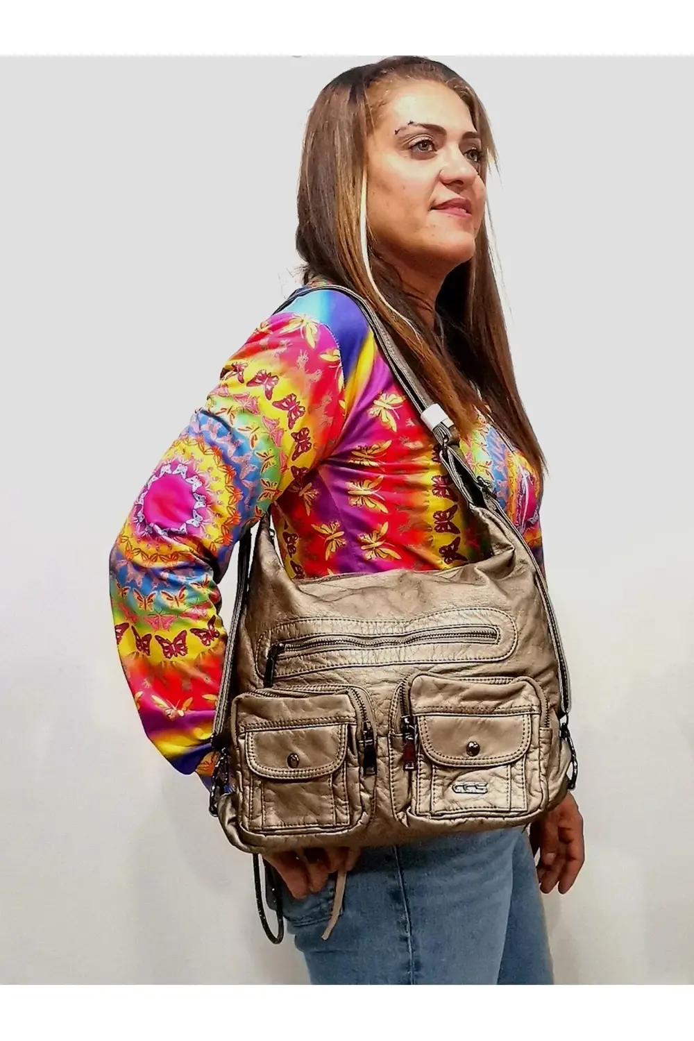 CCS Lüks 16515 Gold Omuz Çantası