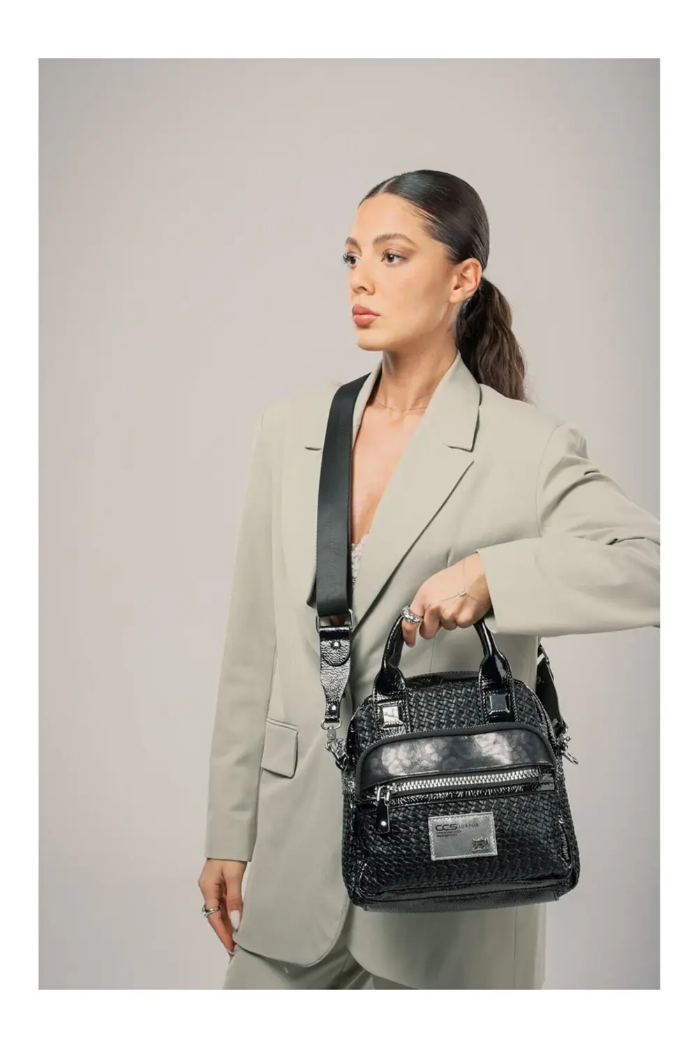 Çcs Lüks 18003 Siyah Elve Omuz Çnatsı