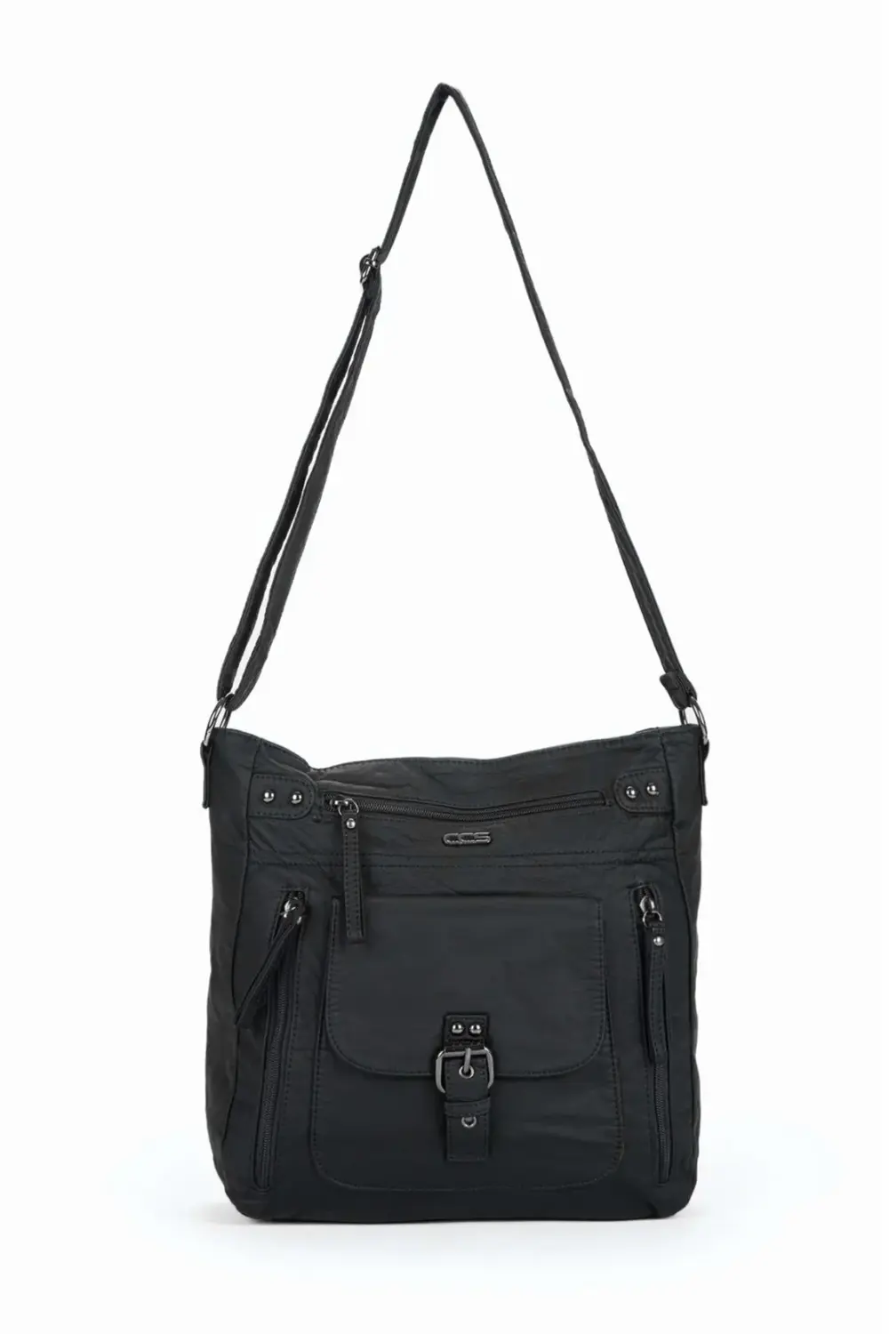 ÇCS Yıkamalı Deri Gray Renk Kadın Kol ve Omuz Çantası