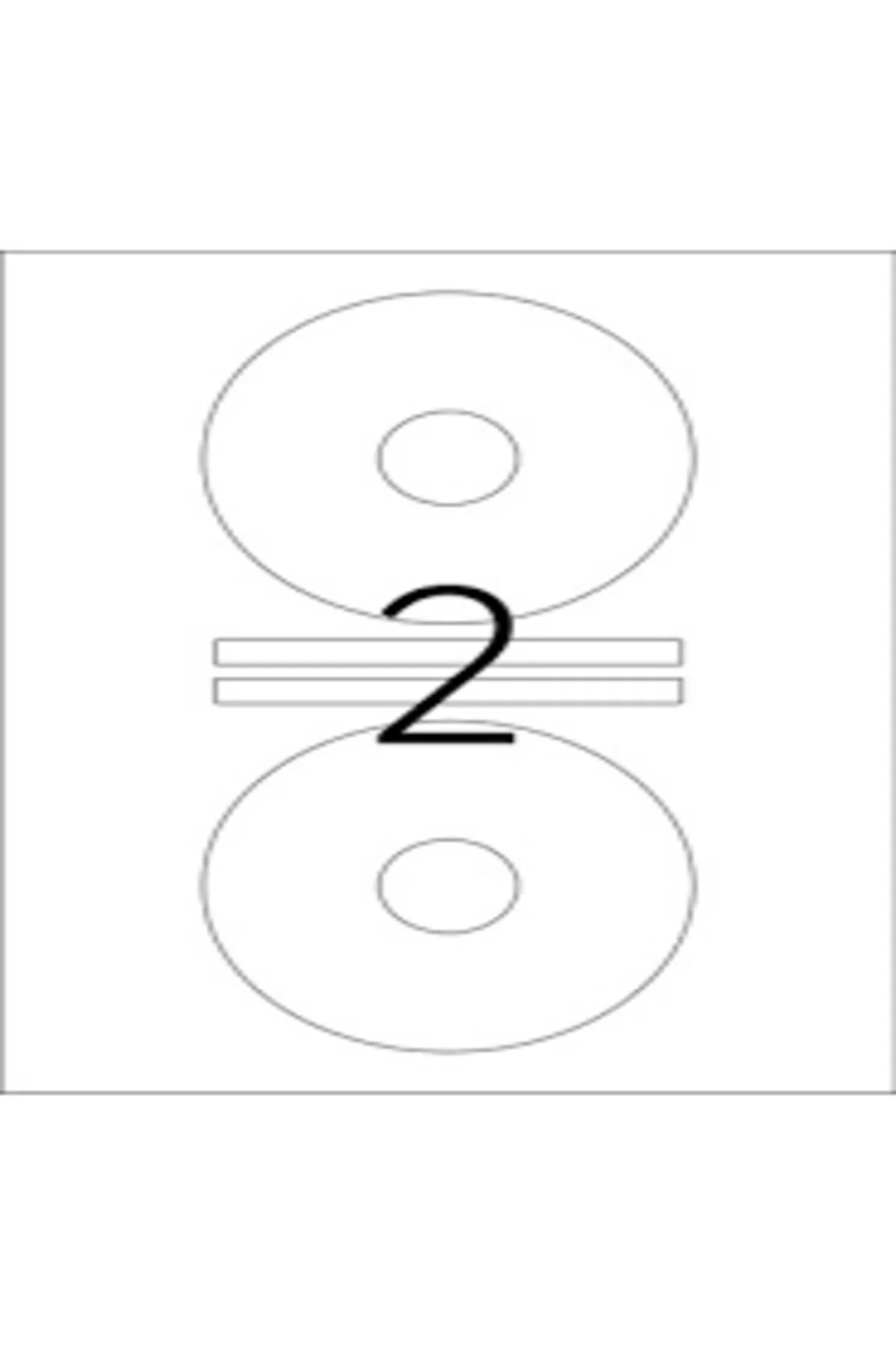 Cd Etiket Lazer A4 Ebatında 117 Mm 100 Lü Paket 200 Adet