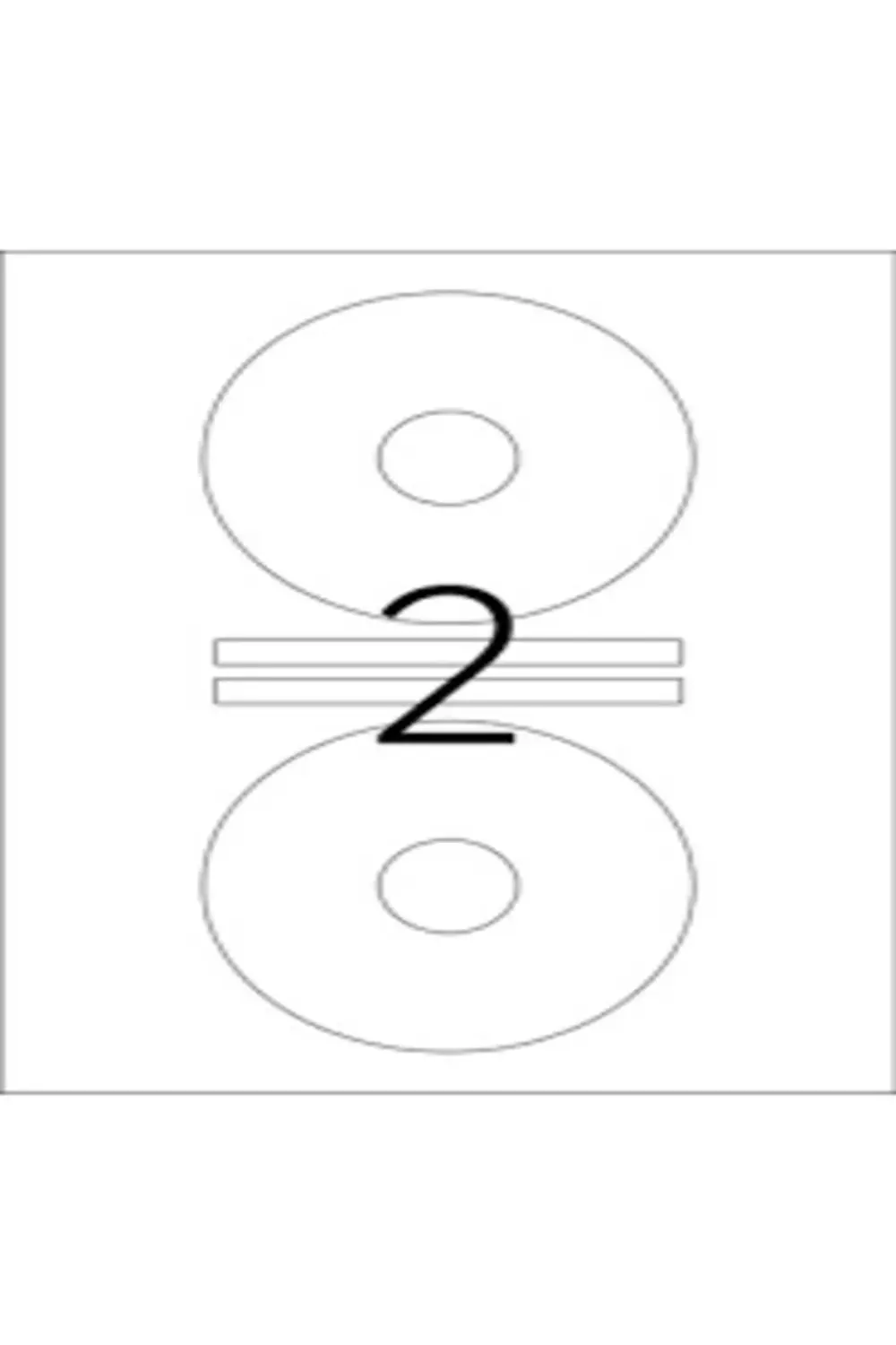 Cd Etiket Lazer A4 Ebatında 117 Mm 100 Lü Paket 200 Adet