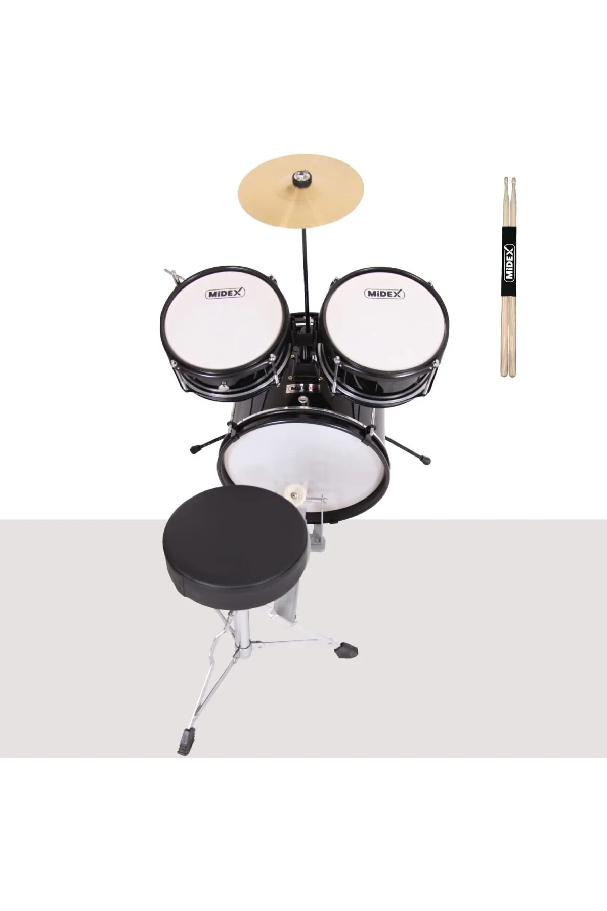 CD300X-BK Akustik Çocuk Baterisi Davulu Seti 5-14 Yaş İçin Full S