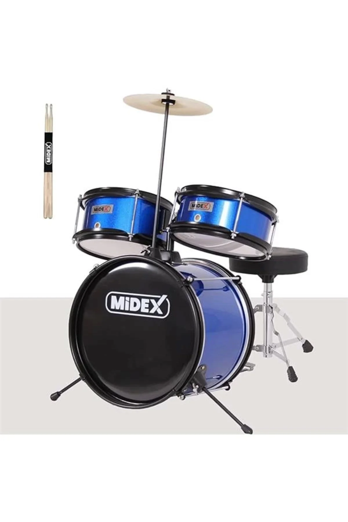 CD300X-BL Akustik Çocuk Baterisi Davulu Seti 5-14 Yaş İçin Full S