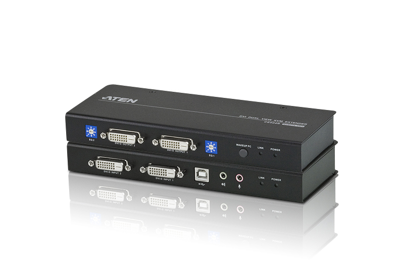 Aten Ce604-At-G Usb Dvi Dual View Cat 5 Kvm Extender