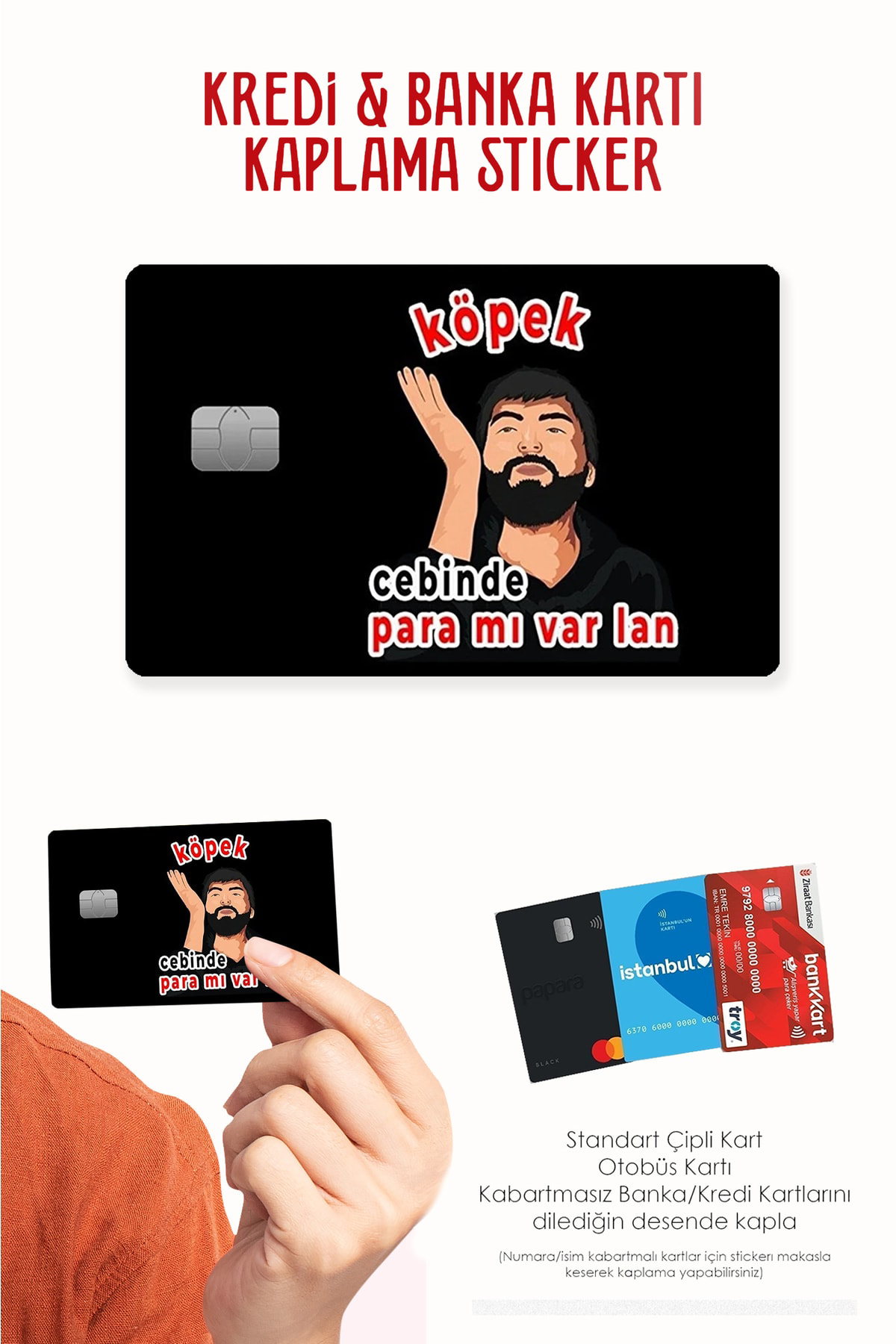 Cebinde Para Mı Var Lan? Kredi Kartı Kaplama Sticker