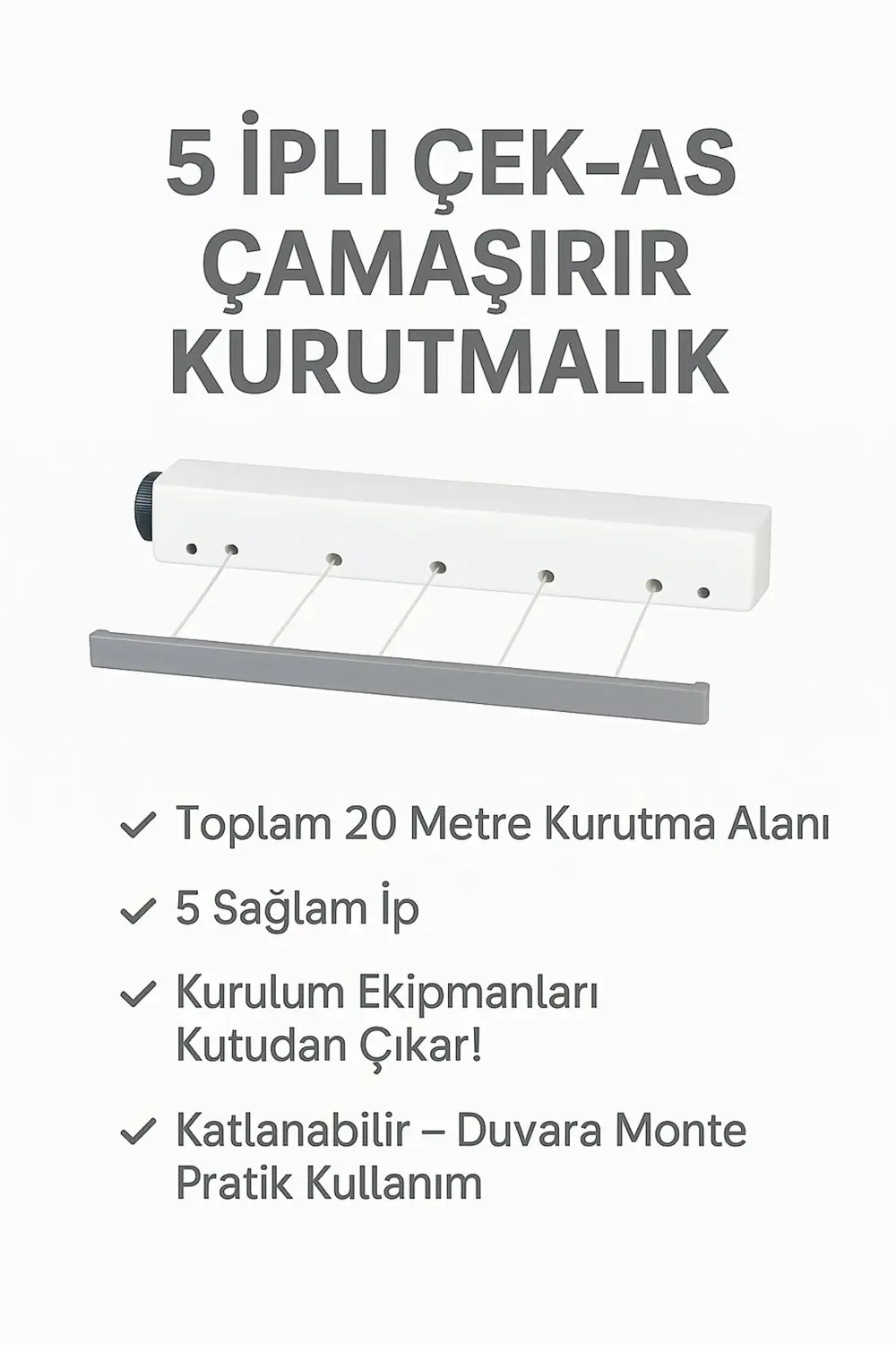 Çek As Ger As 5 İpli 20 Mt