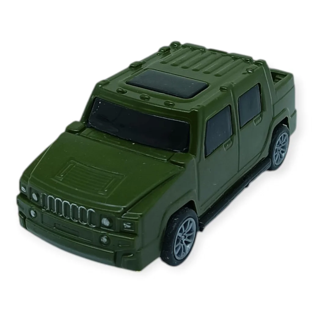 Çek Bırak Arabalar 10 Cm - Yeşil Çift Kabin Pick-Up - 1 ADET