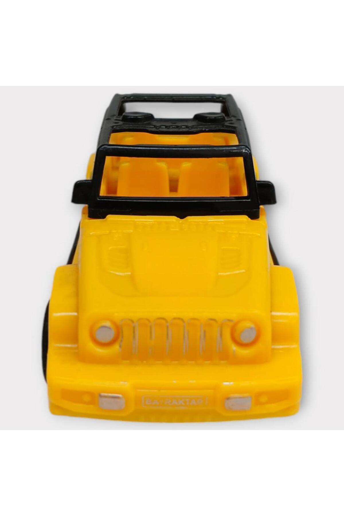 Bayraktar Plastik Çek Bırak Arabalar 10 Cm - Sarı Jeep