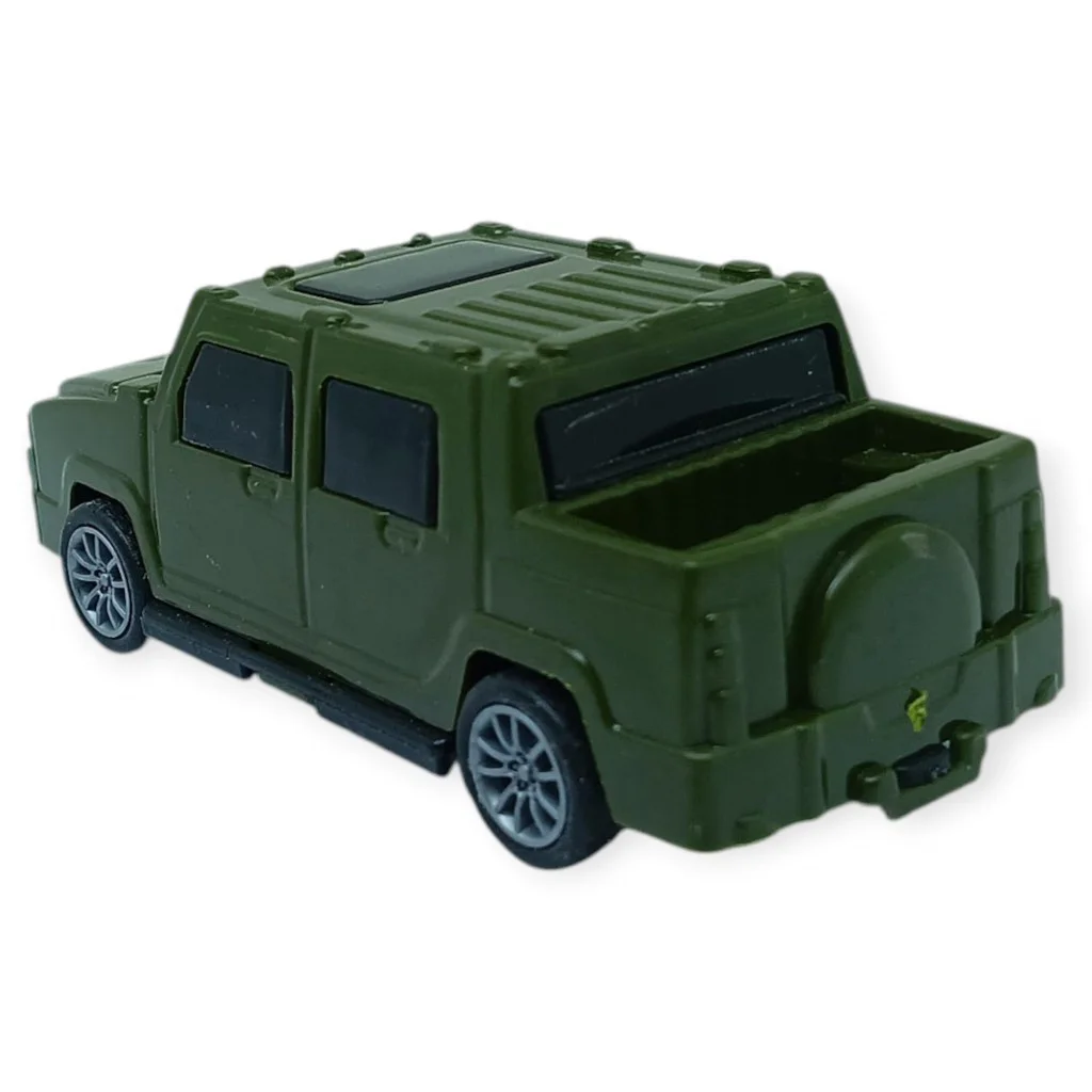 Çek Bırak Arabalar 10 Cm - Yeşil Çift Kabin Pick-Up - 1 ADET