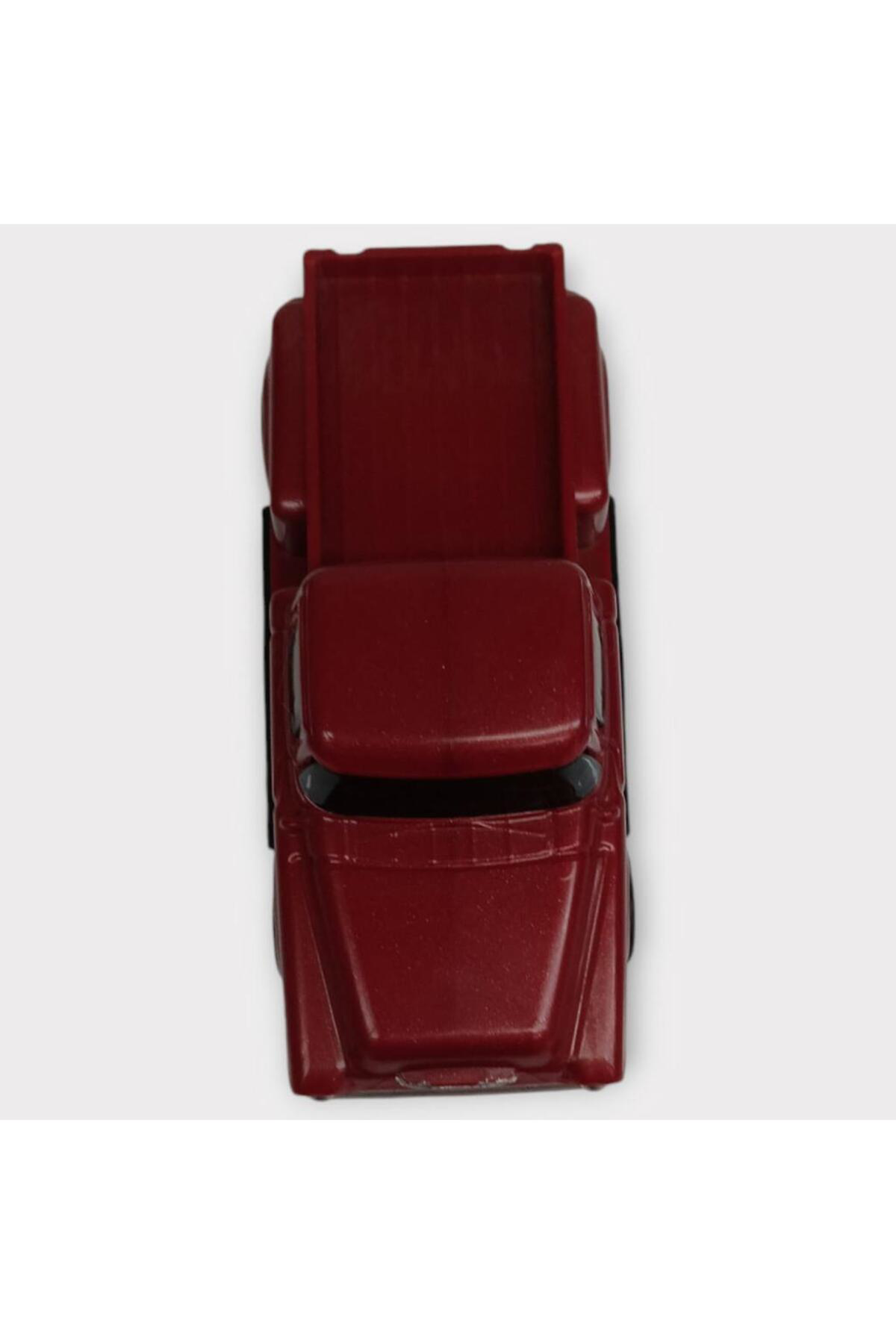 Bayraktar Plastik Çek Bırak Arabalar 10 Cm - Kırmızı Pick-Up