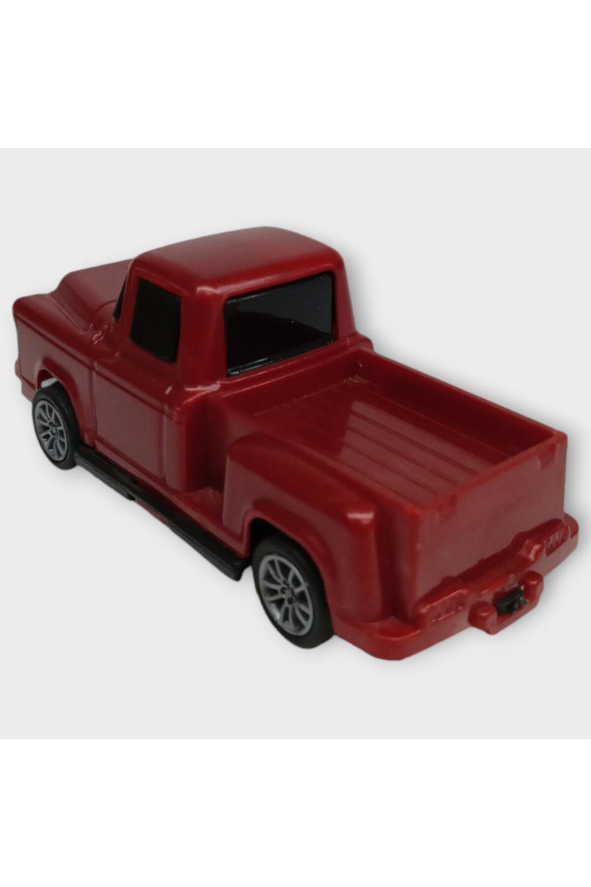 Bayraktar Plastik Çek Bırak Arabalar 10 Cm - Kırmızı Pick-Up