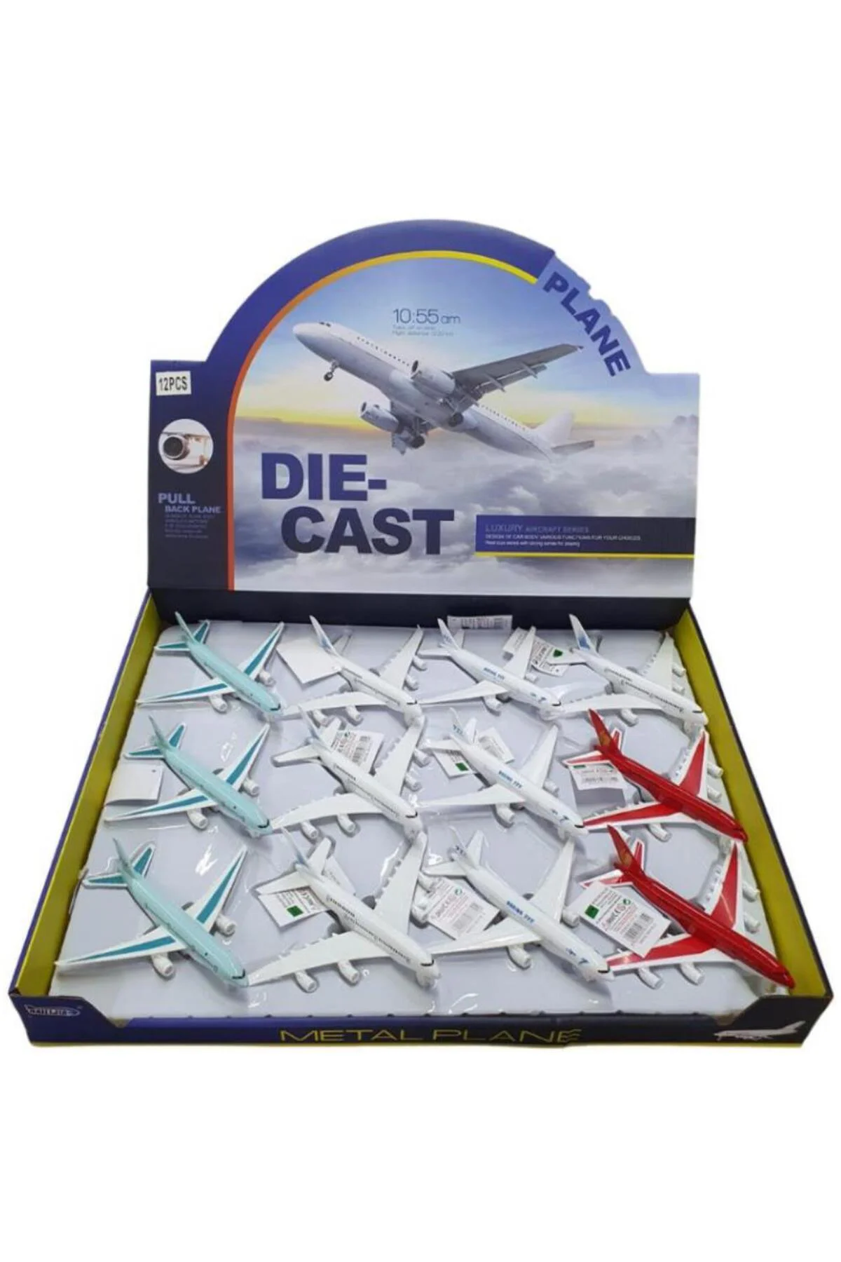 Çek Bırak Işıklı Sesli Yolcu Uçak 15 Cm