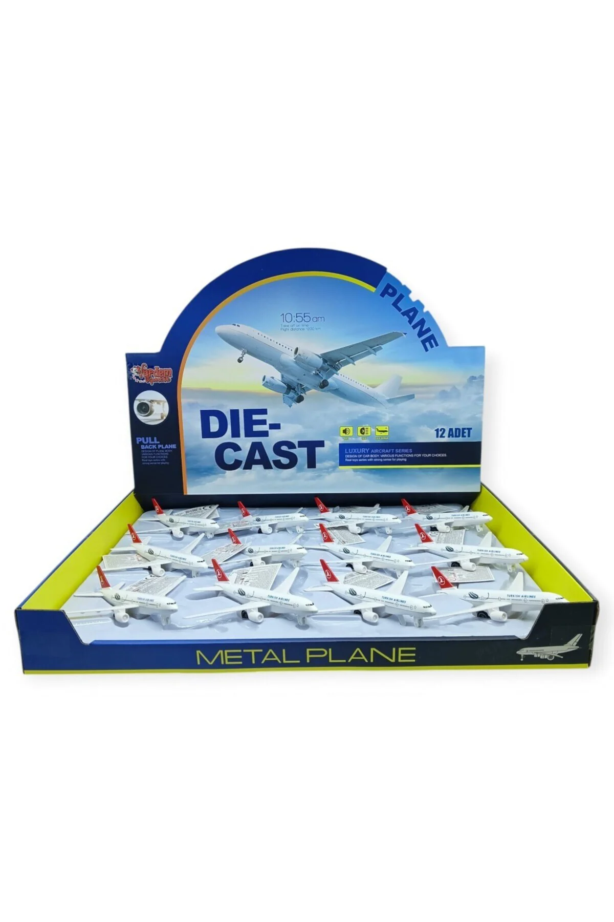 Çek Bırak Işıklı Sesli Yolcu Uçak 15 Cm