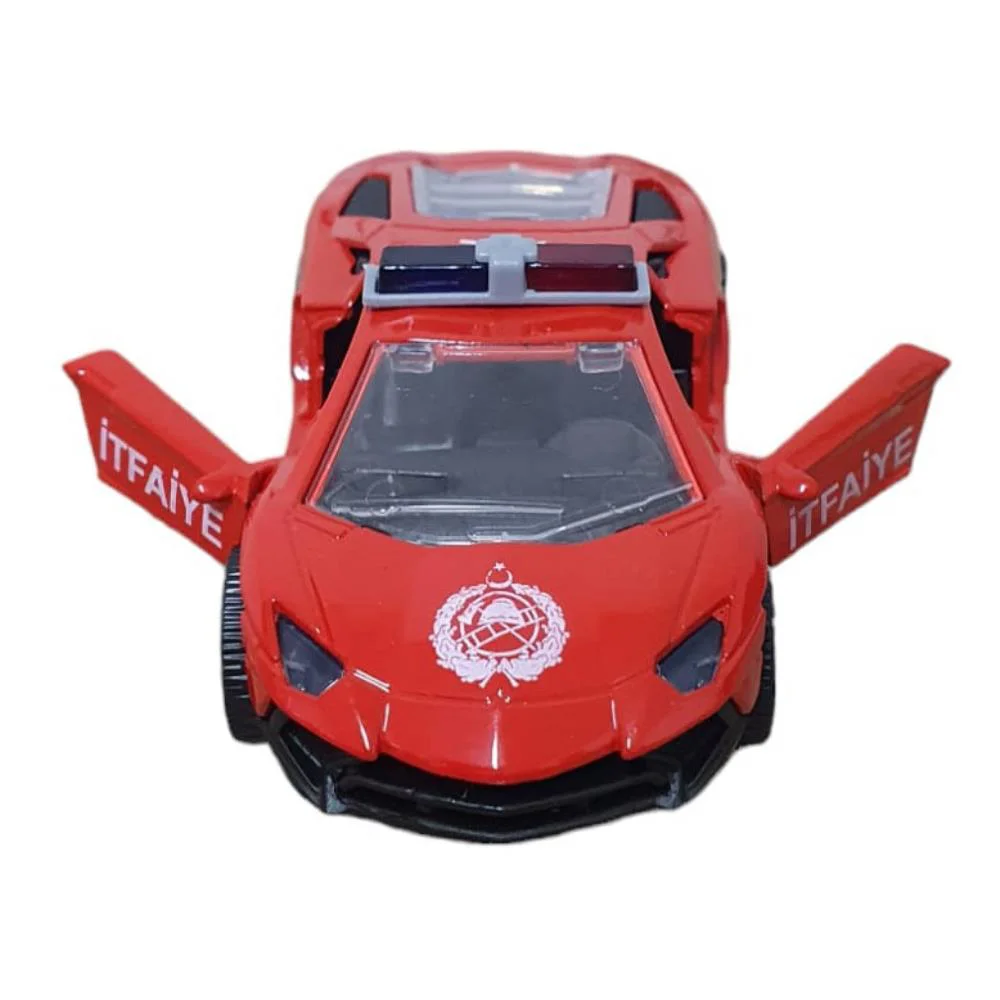 Çek Bırak Metal Araba Lamborgini - ILK003 - İtfaiye - 1 ADET