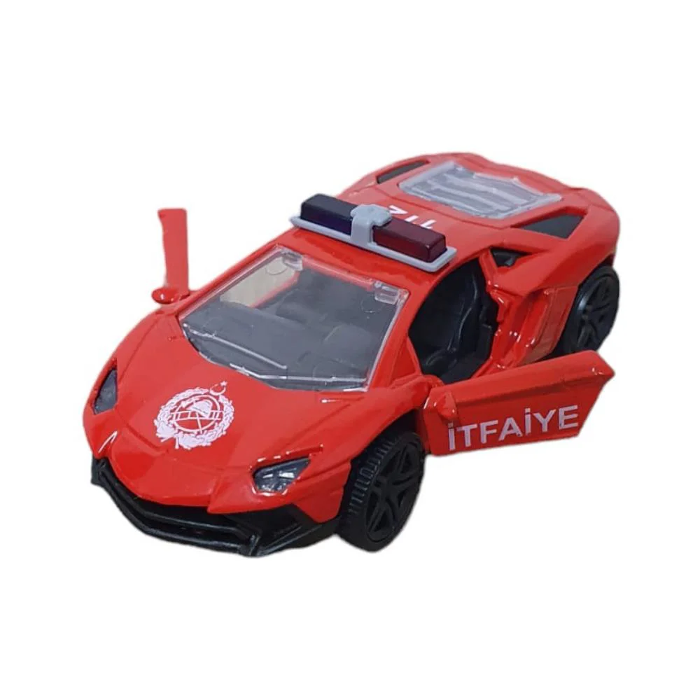 Çek Bırak Metal Araba Lamborgini - ILK003 - İtfaiye - 1 ADET