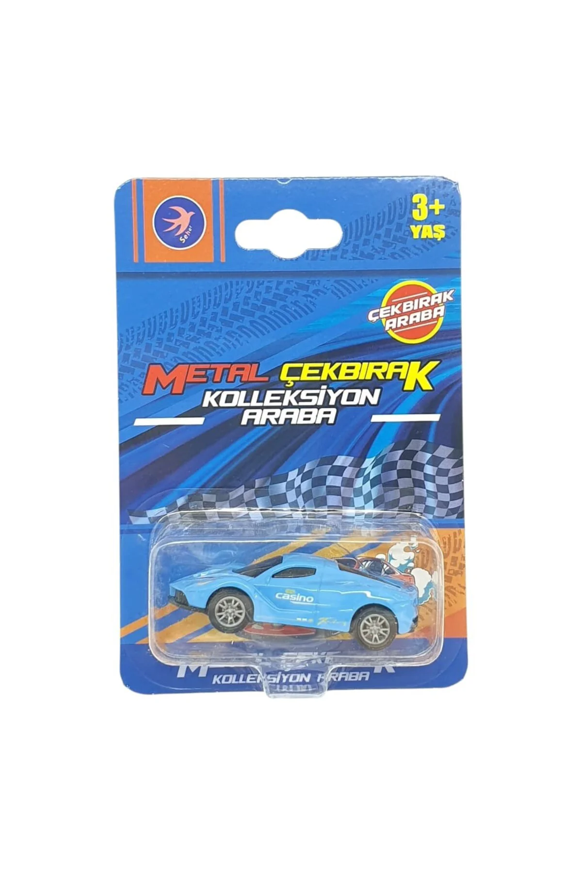 Çek Bırak Metal Küçük Arabalar 8 cm - SH40031 - Mavi (Lisinya)