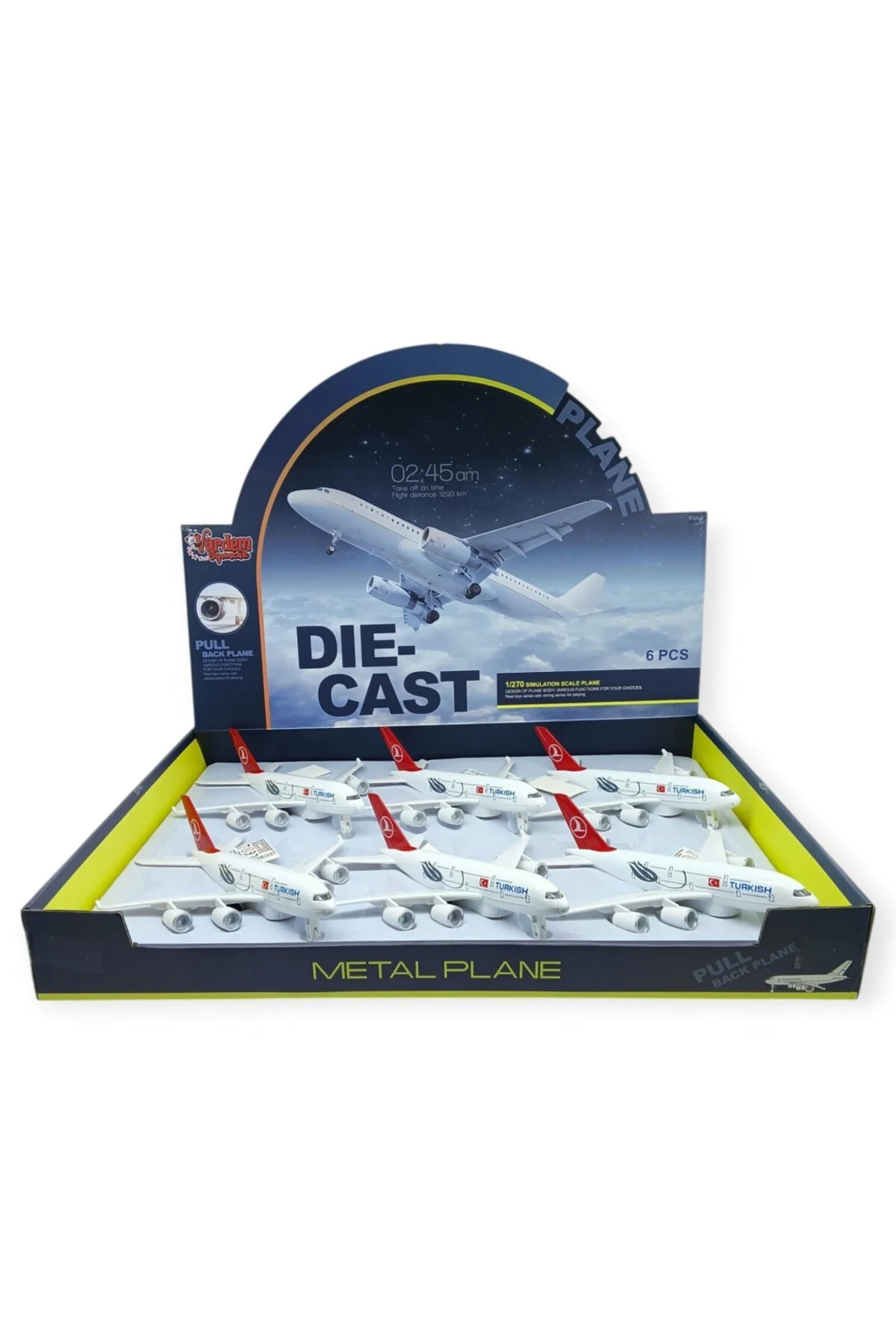 Çek Bırak Metal Uçak Sesli Işıklı - A380 (Lisinya) TYGOO