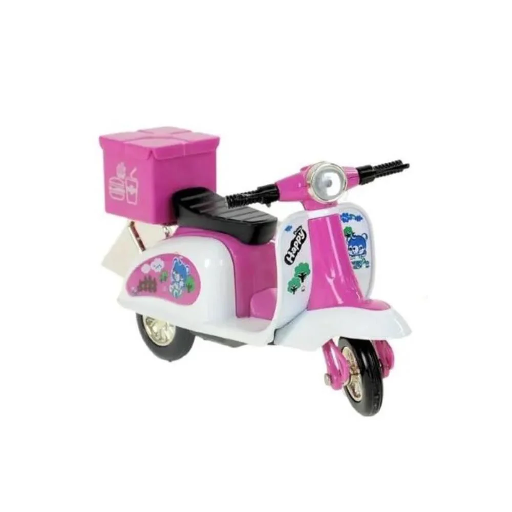 Çek Bırak Metal Vespa Motor  Cm - FY361A-D - Pembe - 1 ADET