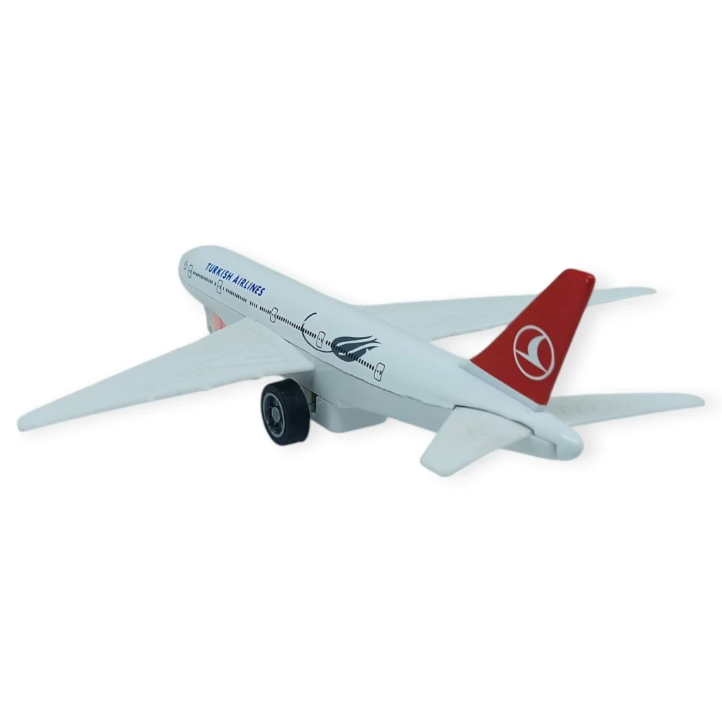 Çek Bırak Metal Yolcu Uçağı - 15 cm - Küçük Boy - 1 ADET