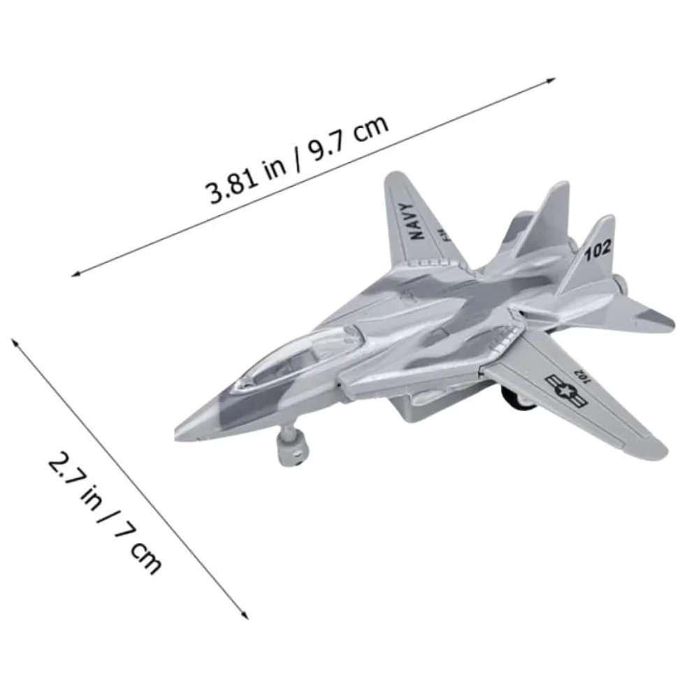 Çek Bırak Mini Metal Uçak - Gri - 1 ADET