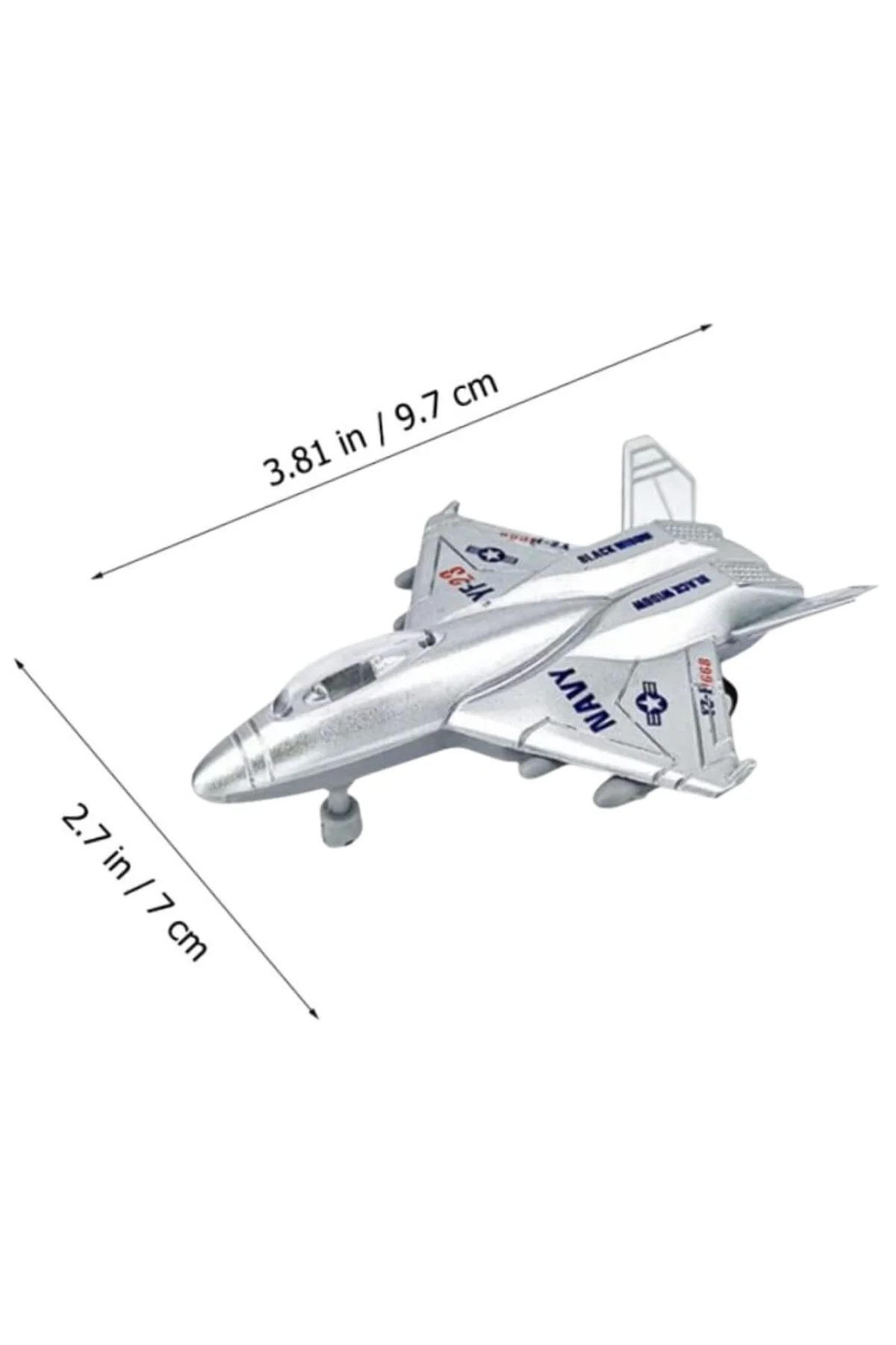 Çek Bırak Mini Metal Uçak - Gri (Lisinya)