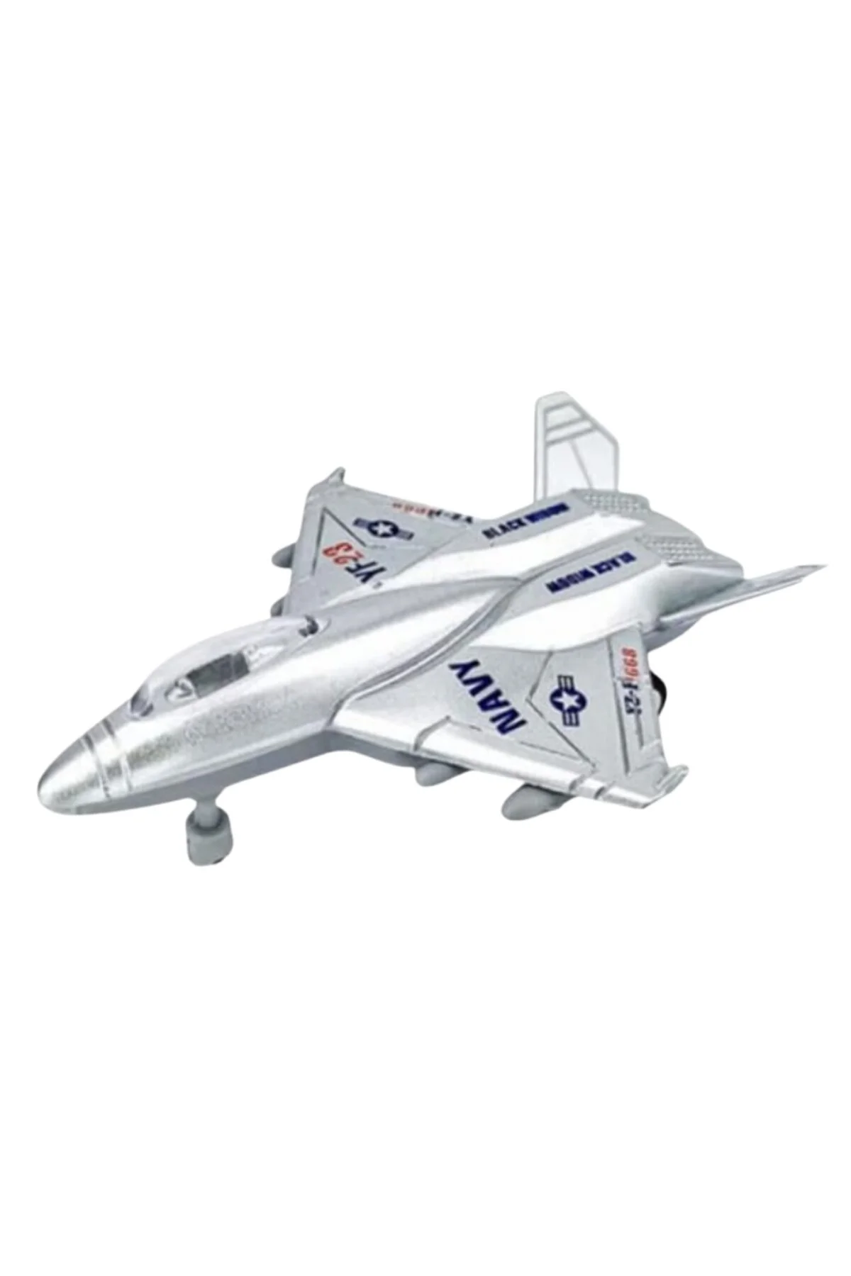 Çek Bırak Mini Metal Uçak - Gri (Lisinya)
