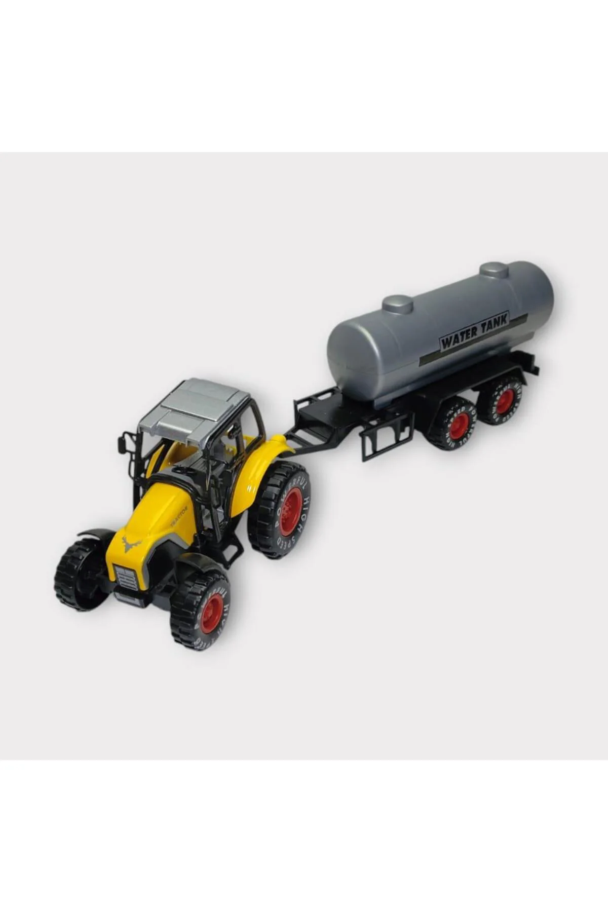 Çek Bırak Römorklu Traktör 25Cm - Sarı Su tanklı (Lisinya)