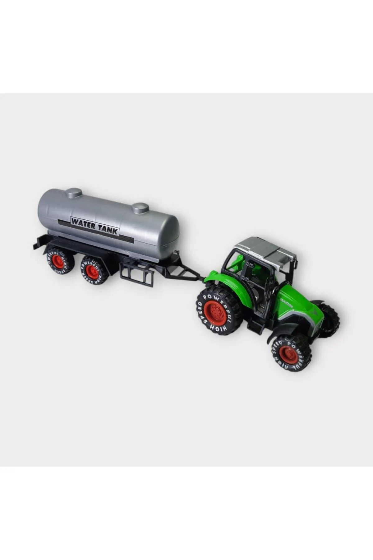 Çek Bırak Römorklu Traktör 25Cm - Yeşil Su Tankı (Lisinya)